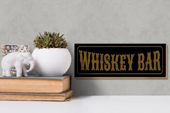 Panneau en bois note 27x10cm Whisky Bar 3