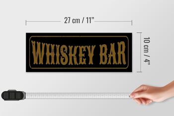 Panneau en bois note 27x10cm Whisky Bar 4