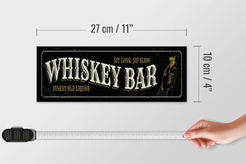 Panneau en bois avis 27x10cm Whisky Bar sit long sip slow 4