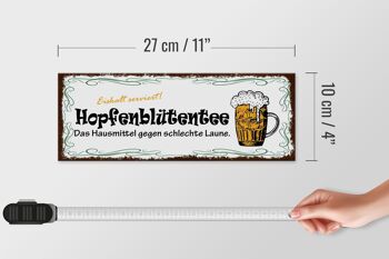 Panneau en bois disant 27x10cm bière houblon thé aux fleurs remèdes maison 4