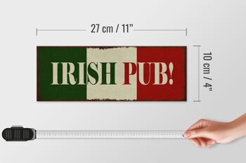 Panneau en bois avis 27x10cm pub irlandais pub 4