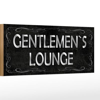 Cartel de madera nota 27x10cm Gentelmen`s Lounge hombres