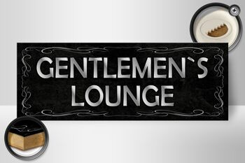 Panneau en bois note 27x10cm Gentelmen`s Lounge men 2