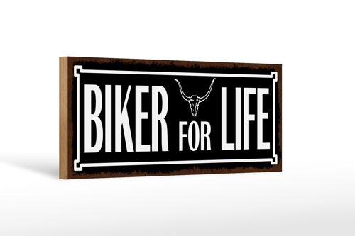 Holzschild Spruch 27x10cm Biker for life