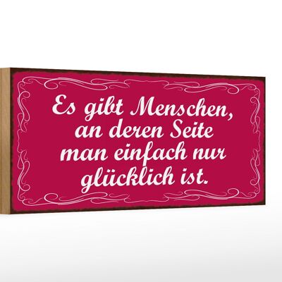 Holzschild Spruch 27x10cm gibt Menschen einfach glücklich