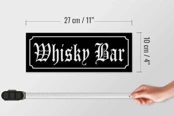 Panneau avis en bois 27x10cm Whisky Bar Pub 4
