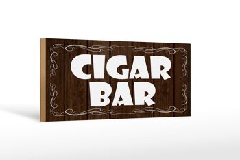 Panneau en bois indiquant 27x10cm Cigar Bar bar à cigares 1