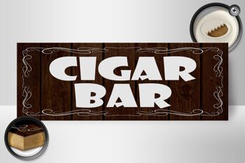 Panneau en bois indiquant 27x10cm Cigar Bar bar à cigares 2