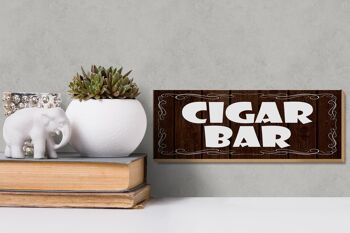 Panneau en bois indiquant 27x10cm Cigar Bar bar à cigares 3