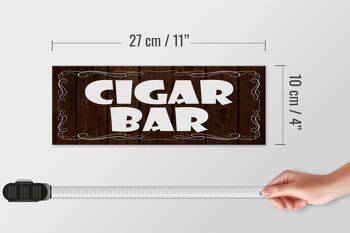 Panneau en bois indiquant 27x10cm Cigar Bar bar à cigares 4