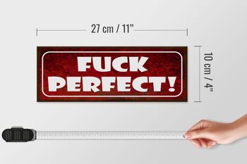 Panneau en bois disant 27x10cm "Fuck Perfect" 4