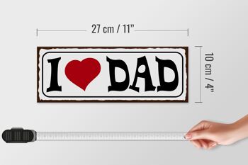 Panneau en bois disant 27x10cm J'aime Papa Papa 4