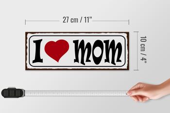 Panneau en bois disant 27x10cm J'aime Maman Maman 4