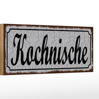 Holzschild Hinweis 27x10cm Kochnische