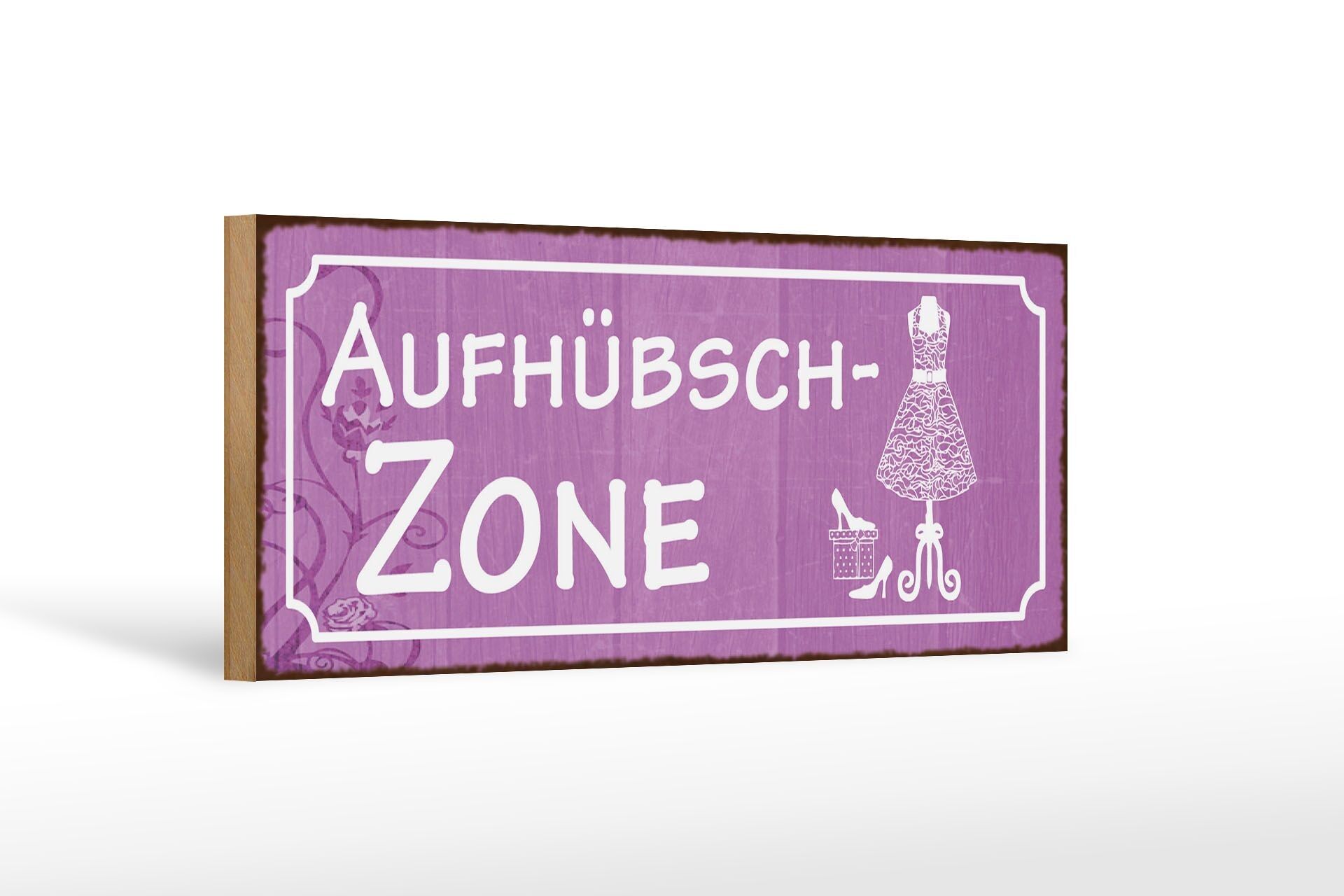 Cartello in legno nota 27x10 cm AufhübschZONE