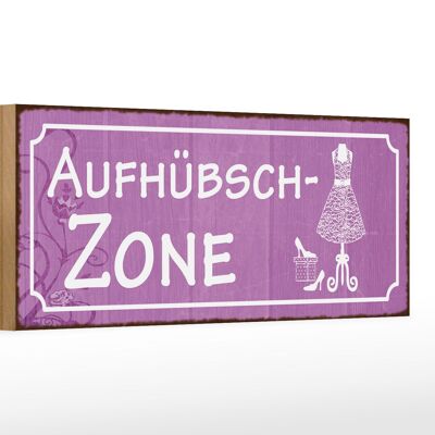 Cartello in legno nota 27x10 cm AufhübschZONE