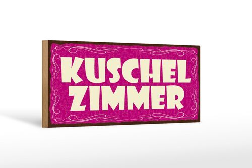 Holzschild Hinweis 27x10cm Kuschelzimmer