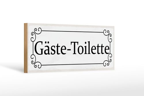 Holzschild Hinweis 27x10cm Gäste-Toilette
