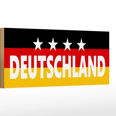Holzschild Hinweis 27x10cm Deutschland