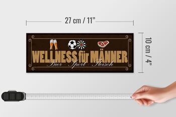 Panneau en bois disant 27x10cm bien-être pour hommes bière sport viande 4