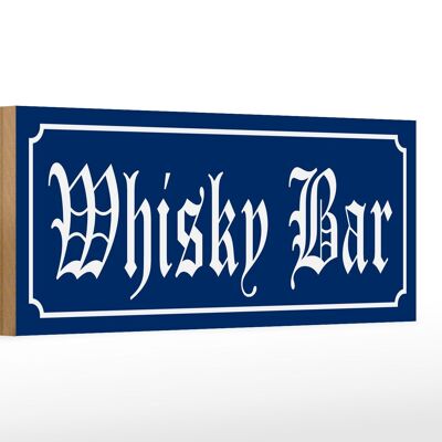 Cartello in legno nota 27x10 cm Whisky Bar