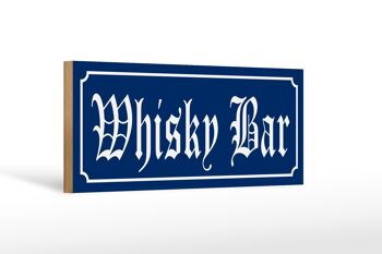 Panneau en bois note 27x10cm Whisky Bar 1