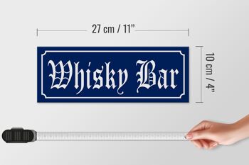 Panneau en bois note 27x10cm Whisky Bar 4