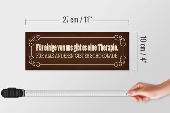 Panneau en bois indiquant 27x10cm Chocolate Therapy 4