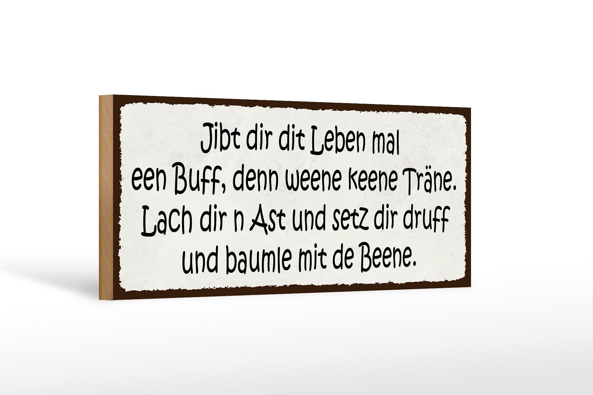 Cartello in legno con scritta 27x10 cm ti dà una spinta nella vita
