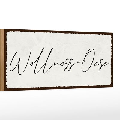 Cartel de madera nota 27x10cm oasis de bienestar
