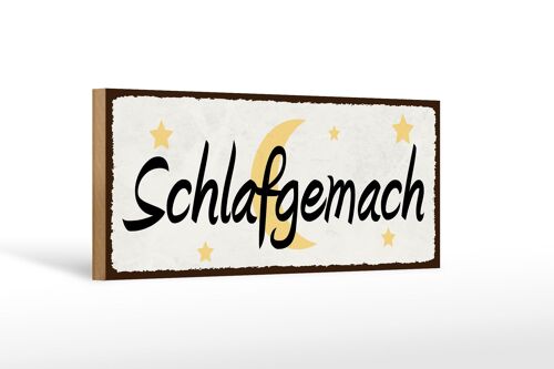 Holzschild Hinweis 27x10cm Schlafgemach