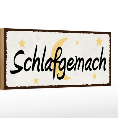 Holzschild Hinweis 27x10cm Schlafgemach