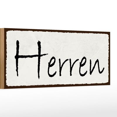 Holzschild Hinweis 27x10cm Herren