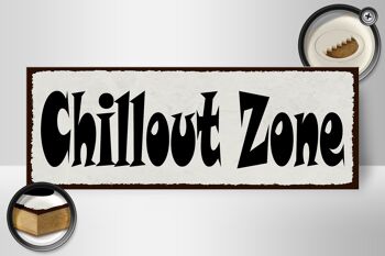 Panneau en bois 27x10cm Chillout Zone 2