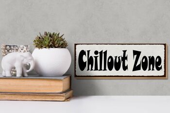 Panneau en bois 27x10cm Chillout Zone 3