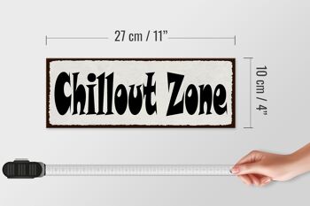 Panneau en bois 27x10cm Chillout Zone 4