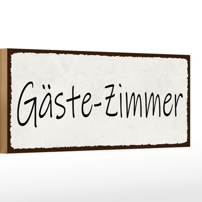 Holzschild Hinweis 27x10cm Gäste-Zimmer