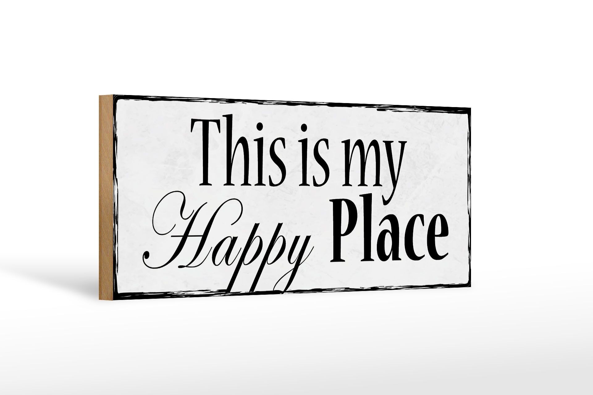 Wooden sign saying 27x10cm this is my Happy Place
