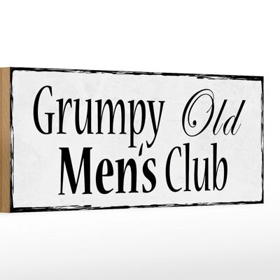 Cartel de madera 27x10cm Grumpy Old Men`s Club