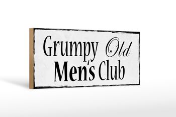 Panneau en bois 27x10cm Grumpy Old Men`s Club 1