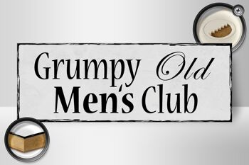 Panneau en bois 27x10cm Grumpy Old Men`s Club 2