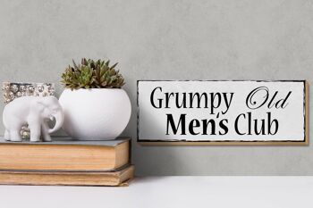 Panneau en bois 27x10cm Grumpy Old Men`s Club 3