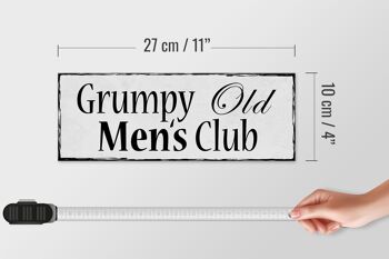Panneau en bois 27x10cm Grumpy Old Men`s Club 4