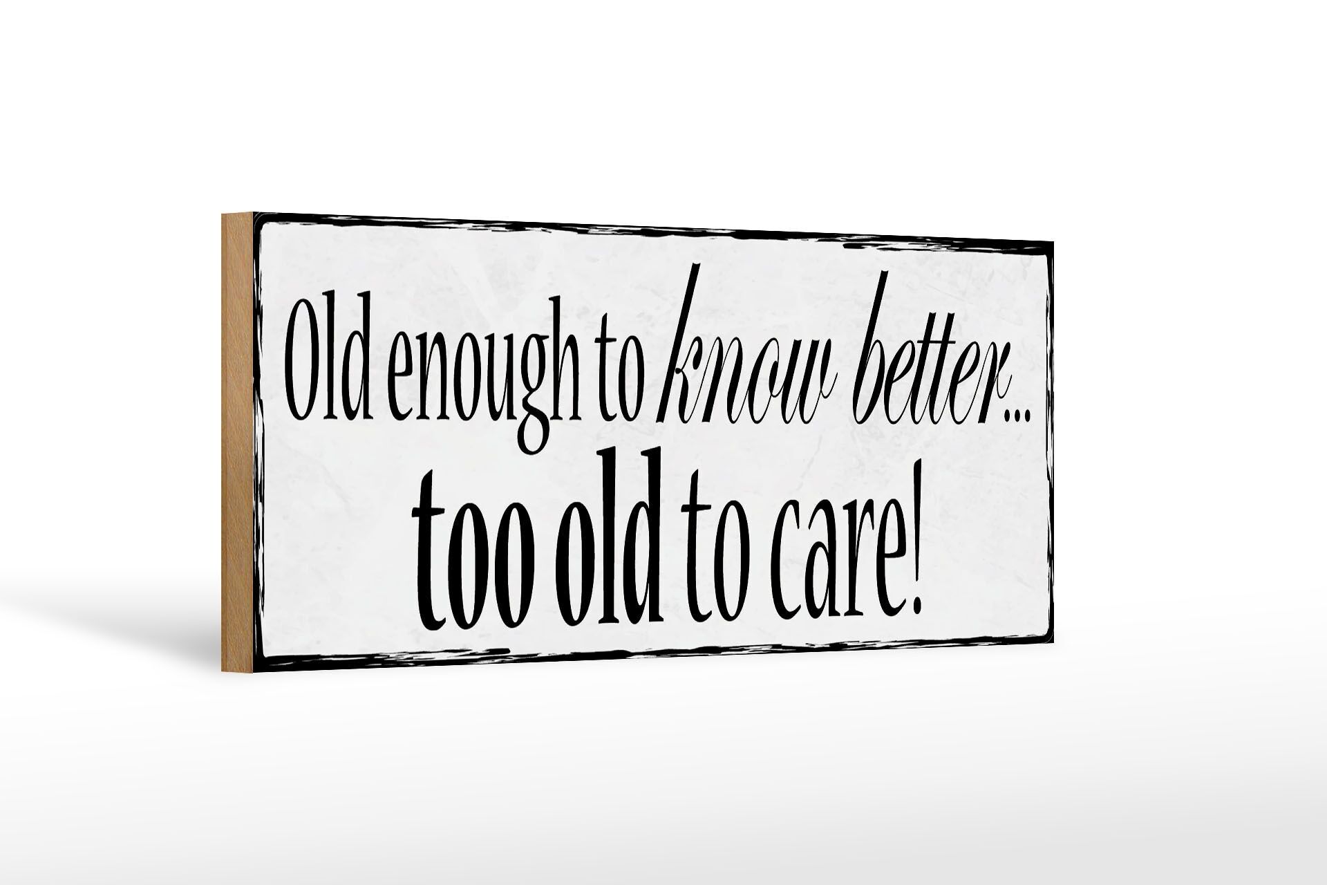 Panneau en bois disant 27x10cm assez vieux pour mieux connaître