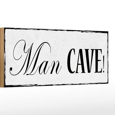 Cartello in legno 27x10 cm Man Cave