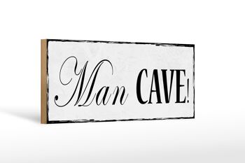 Panneau avis en bois 27x10cm Man Cave 1