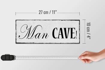 Panneau avis en bois 27x10cm Man Cave 4