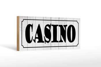 Panneau en bois disant 27x10cm jeux de casino casino 1