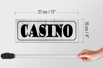 Panneau en bois disant 27x10cm jeux de casino casino 4