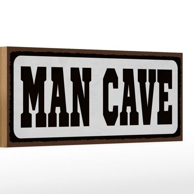 Cartel de madera que dice Cueva del Hombre 27x10cm